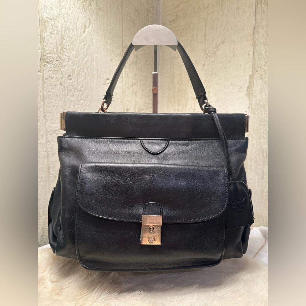 Tory Burch Black Priscilla Dr Bag Satchel